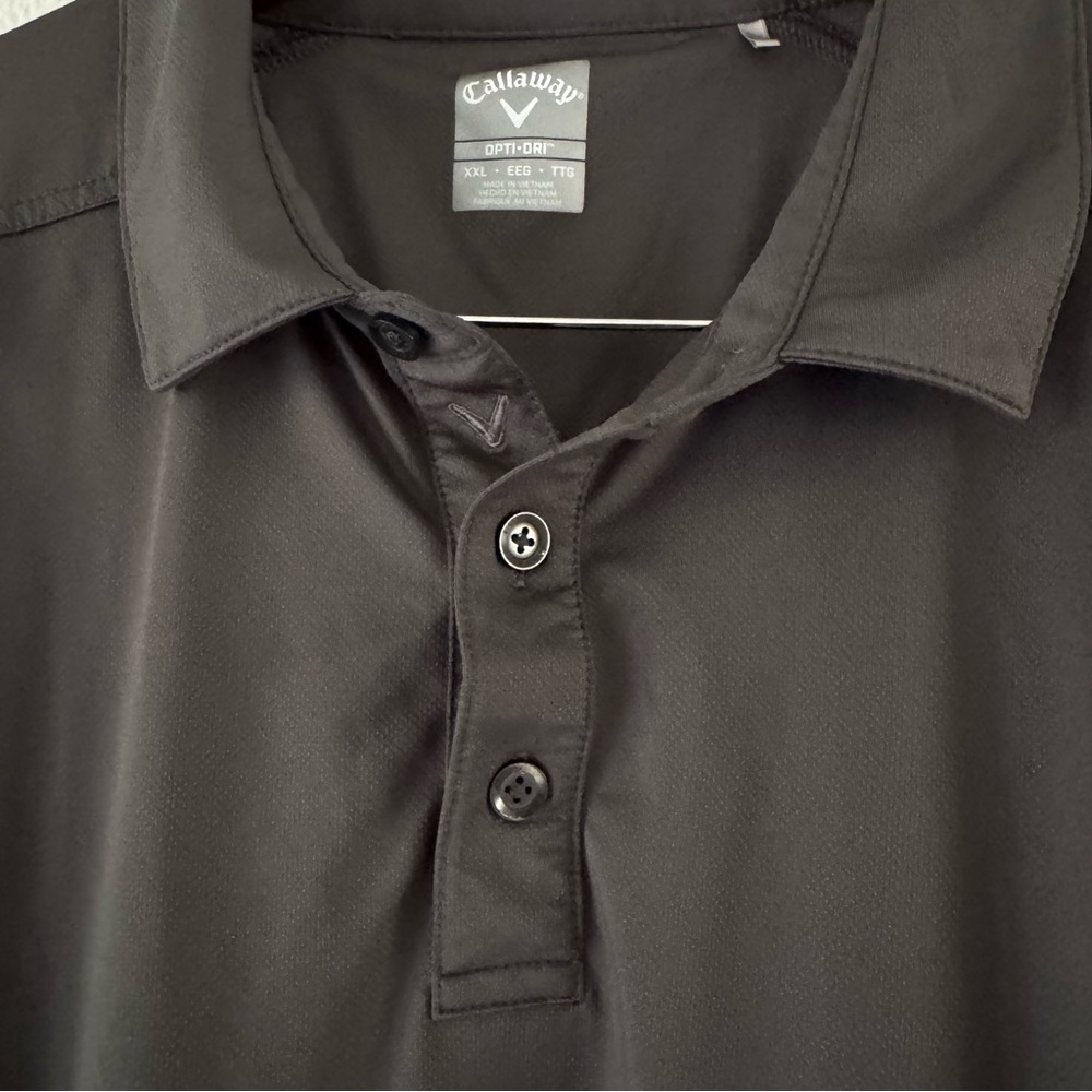 Gorpcore Callaway Opti-Dri Gray Performance Golf Polo Shirt XXL Athletic - Picture 4 of 9